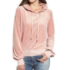 Pam & Gela Velour Hooded Sweatshirt in 
Rose Pink